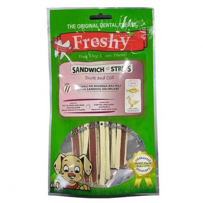 Freshy Ördekli ve Morina Balıklı Sandiviç Köpek Ödül 80 gr