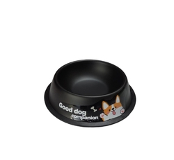 CHAT - Chat Baskılı Renkli Çelik Mama Kabı 22 cm (Ad-205-1085)