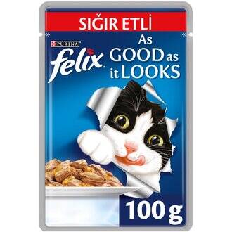 Felix Sığır Etli Pouch Yaş Kedi Maması 85 gr 26 lı