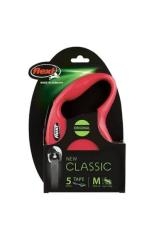 FLEXİ - Flexi NewClassic Şerit Gezdirme Tasması Kırmızı (M) 5 m