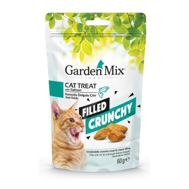 Gardenmix Somonlu Dolgulu Çıtır Kedi Ödül 60 gr