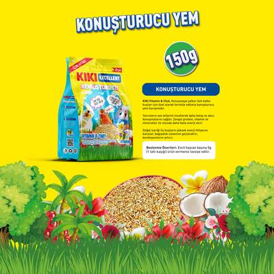 Kiki Konuşturucu Kuş Yemi 150g 12 li